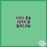 시서스 효능 10가지 잘 알려드려요