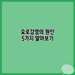 요로감염의 원인 5가지 알아보기