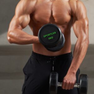 스포틀러 PEV 12각 덤벨 로우 웨이트 맨몸 팔 등 근력 운동 아령 10kg, 1개 솔직 리뷰