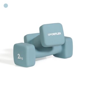 스포틀러 네오프렌 미용 아령 상체 근력 운동 사각 홈트 덤벨 무게별 세트 2kg, 2개 솔직 후기