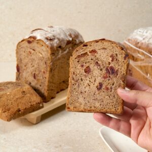 크랜베리빵 100% 통밀식빵, 건강 간식으로 최적의 선택